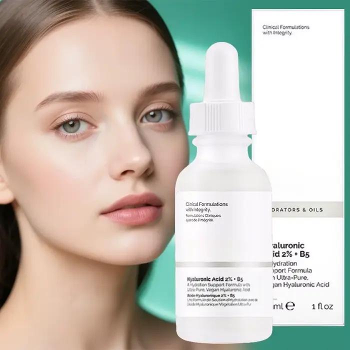Sérum à 2% d'acide hyaluronique et B5 hydratant et nourrissant longue durée pour peaux sèches et sensibles occasions quotidiennes et cadeaux