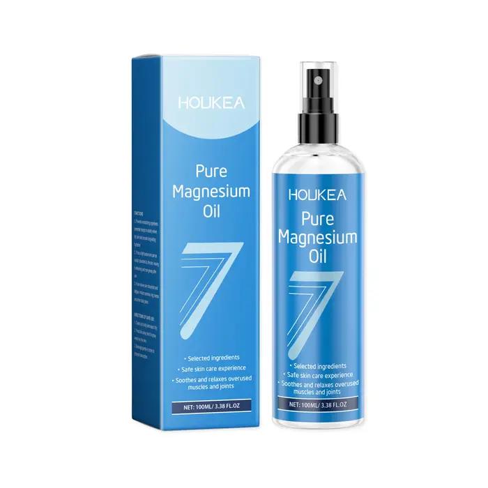 Huile de magnésium pure en spray, apaisante, relaxante, réparatrice des muscles et des articulations, renforce la barrière cutanée, soulage la fatigue, améliore la rugosité de la peau