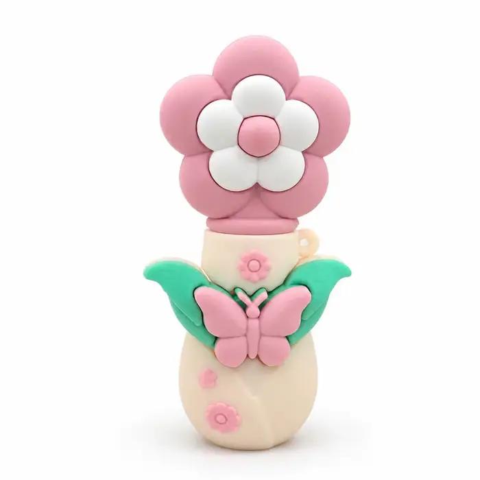 Mini flacon vaporisateur de parfum floral mignon, atomiseur de parfum de voyage rechargeable avec mo
