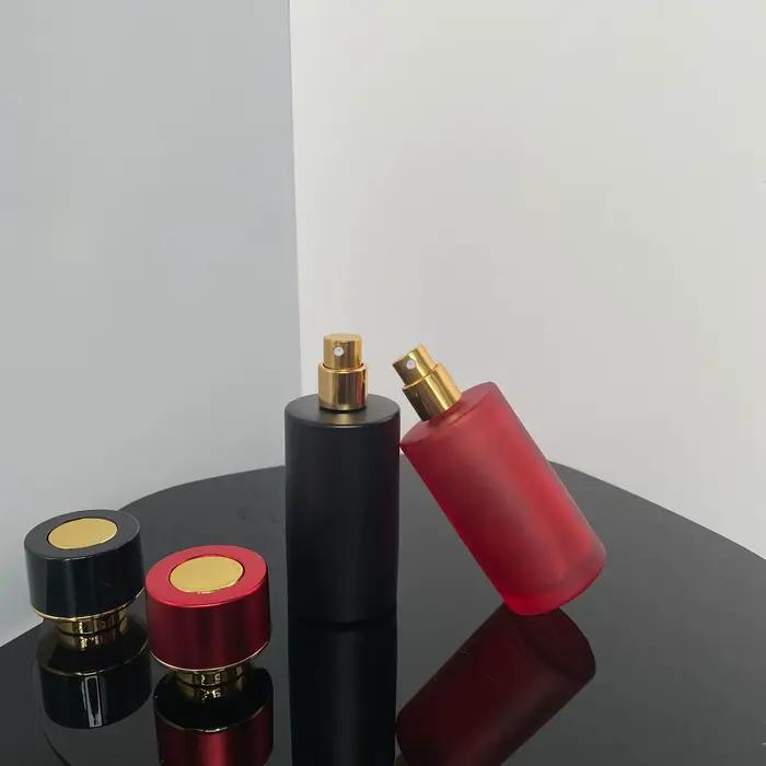 Bouteille en verre à capuchon rond coloré, vaporisateur d'essence de parfum, 50ml