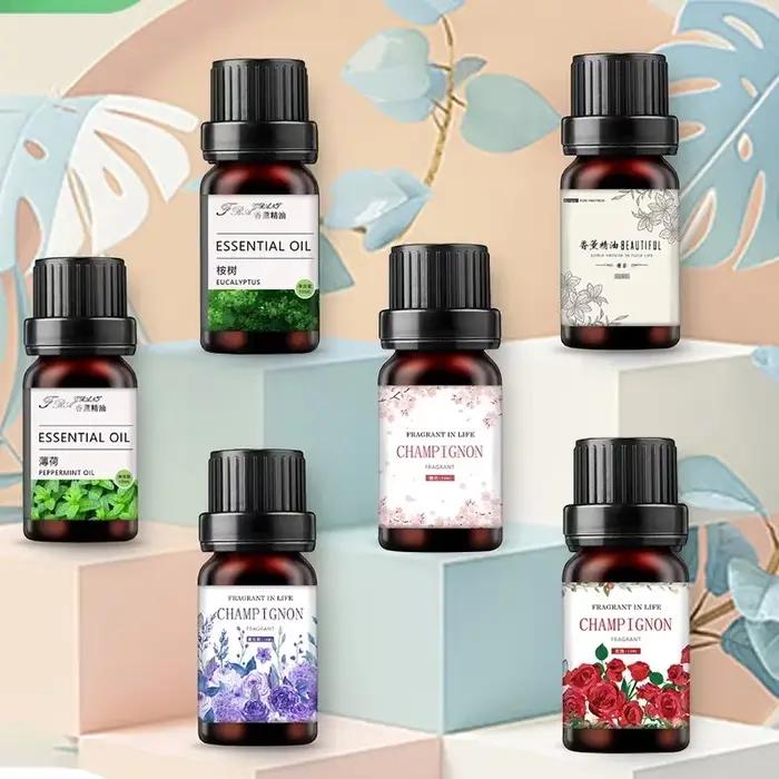 19 saveurs huiles essentielles pour diffuseur d'arôme humidificateur d'air maison soluble dans l'eau 10ml désodorisant