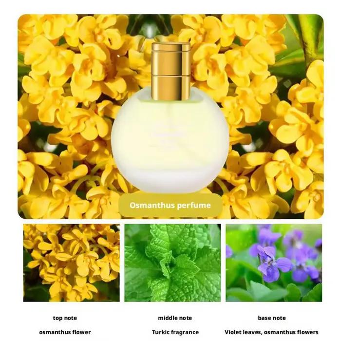 Parfum Floral Frais pour Femme Osmanthus Jasmin Lys Rose – Spray Parfumé Floral Élégant pour Rendez-vous et Déodorant EDP