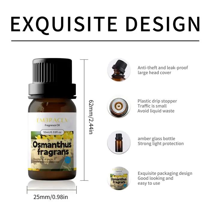 Huile essentielle d'Osmanthus Fragrans 10 ml, arômes naturels, parfum longue durée, cadeaux, huiles essentielles aux senteurs florales