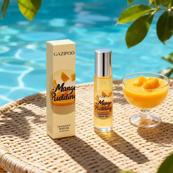 Huile parfumée Mango Pudding - 0,34 oz, notes florales fruitées fraîches et durables, cadeau idéal (