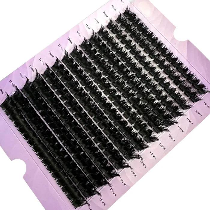 Extension de cils en grappe 224 pièces 160D Style naturel