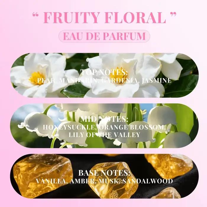 Parfum pour femmes Jasmine Gardenia, fragrance florale naturelle et élégante, rafraîchissant et non gras, dure 72 heures, taux de rachat élevé. Ingrédients de parfum sélectionnés, sans alcool, doux et