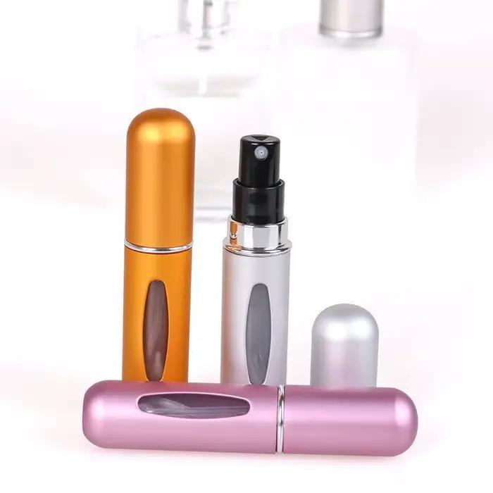 Flacon pulvérisateur de parfum de voyage portable de 5 ml avec outils de soins de la peau, pratique et facile à transporter, idéal pour un usage et des retouches en déplacement