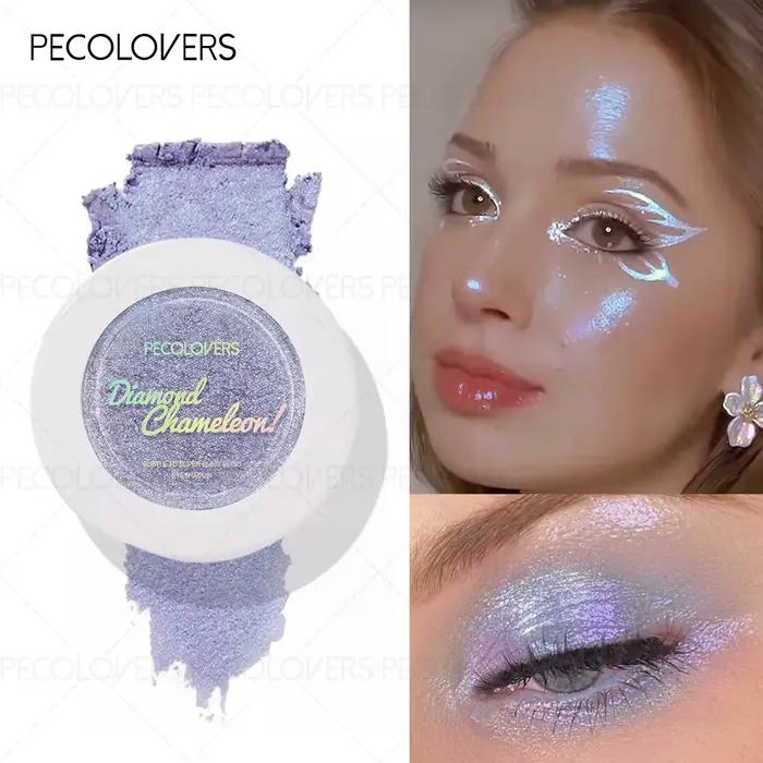 Fard à paupières imperméable à paillettes caméléon, fard à paupières holographique chromé longue durée, pigment en poudre, maquillage pour les yeux pour femmes, cosmétique