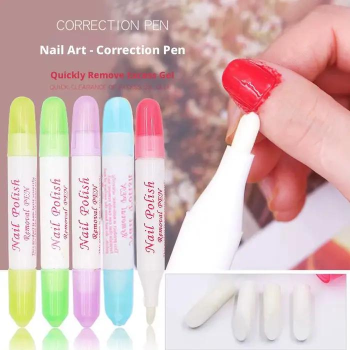  Stylo Dissolvant Doux Sans Alcool pour Vernis à Ongles – Dissolvant Rapide pour Faux Ongles et Gel – Correcteur pour Ongles Inadaptés