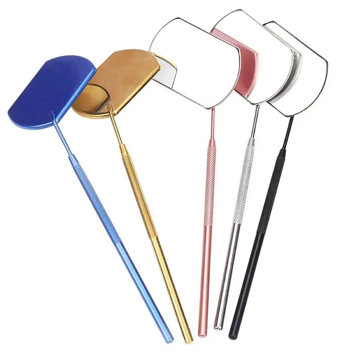 Miroir de greffage de cils grossissant beauté longue poignée pour vérifier l'extension de faux cils