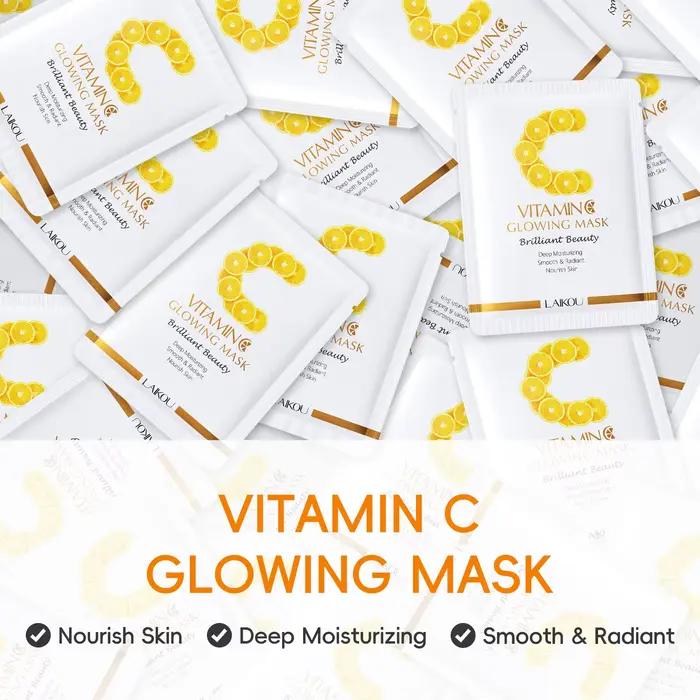 LAIKOU – masque lumineux à la vitamine C, feuille éclaircissante, masque hydratant, Anti-âge, soins