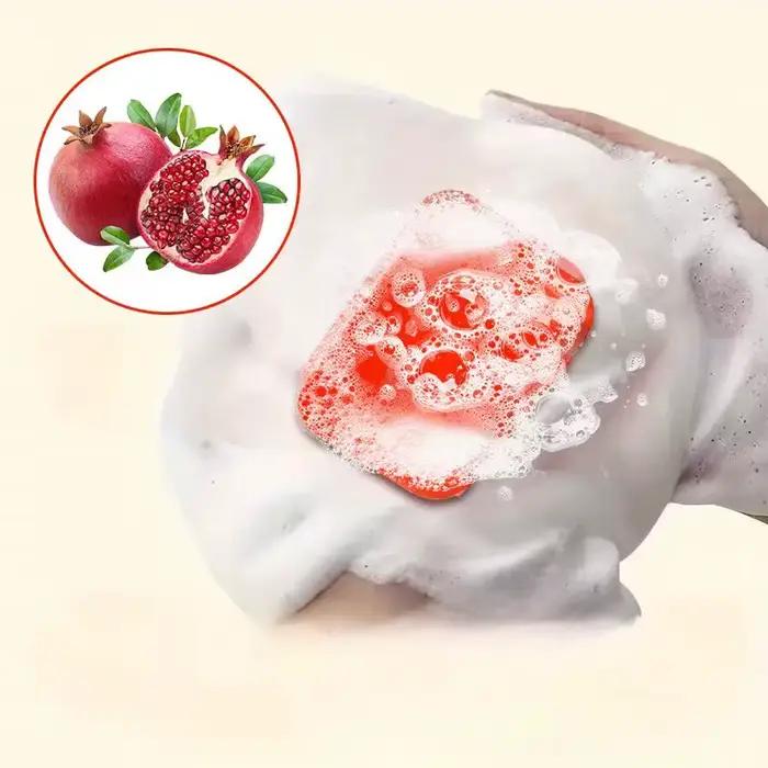 Savon à la grenade qui nettoie en douceur le visage et le corps, hydrate et nourrit, adapté à tous les types de peau, idéal comme cadeau