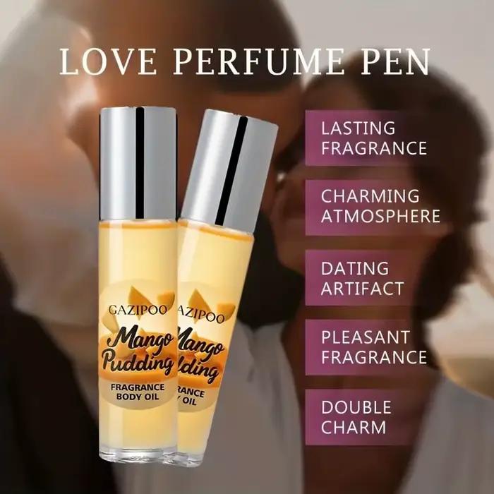 Huile parfumée Mango Pudding - 0,34 oz, notes florales fruitées fraîches et durables, cadeau idéal (1/2/4 pièces)