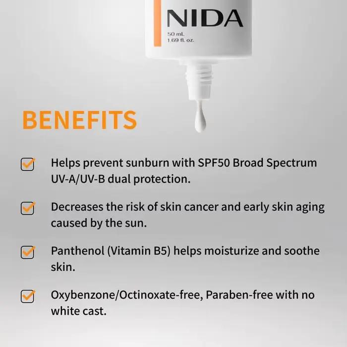 Crème pour les yeux NIDA Skin Care Revive + écran solaire SPF50
