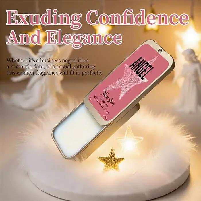 Baume parfumé solide 10g pour femme, parfum pêche et rose, sans alcool, rafraîchissant, longue durée, format voyage, poche, pour rendez-vous galants