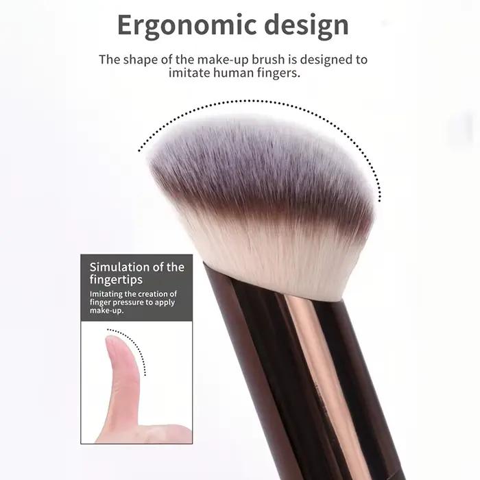 1 pinceau de maquillage professionnel en poils synthétiques doux de haute qualité