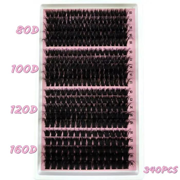 340/390 pièces 40D-160D mélange 5D moelleux cils individuels grappes Extensions faux cils bricolage