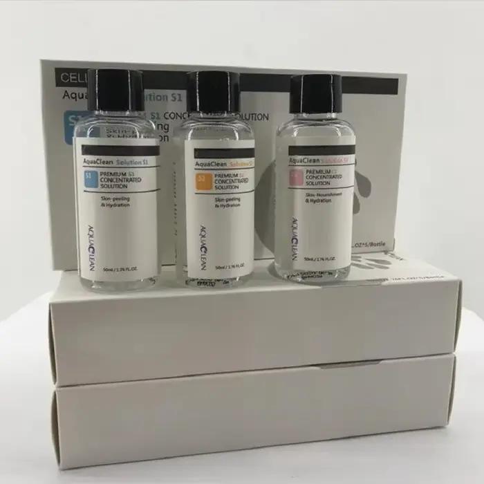 Solution professionnelle dermabrasion, sérum pour le visage Aqua 50ml pour machines de soins de la peau, traitement hydratant et nettoyant en profondeur pour Salon