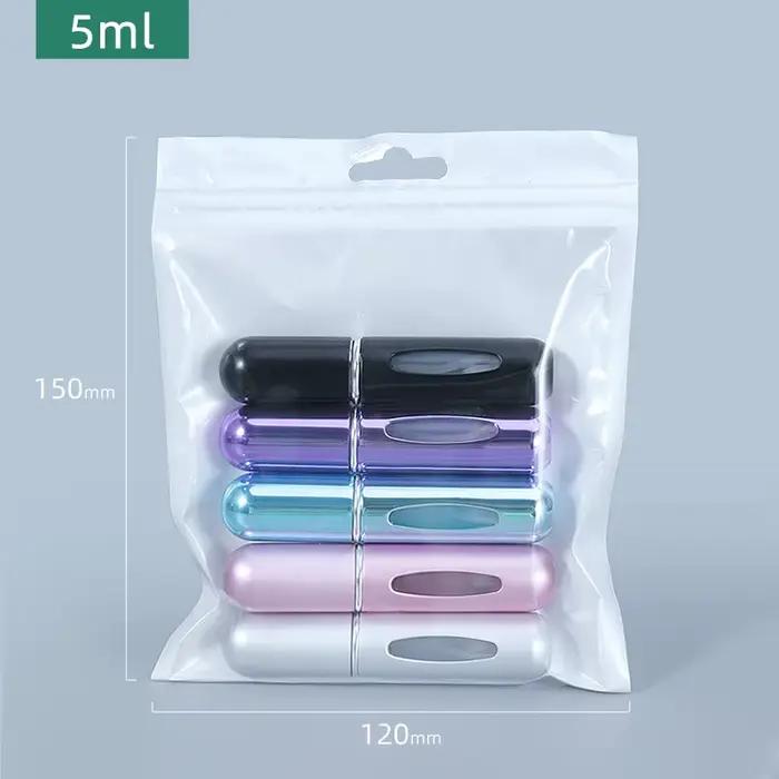 Bouteille de parfum rechargeable portable 5/10ml avec vaporisateur mini atomiseur en aluminium pour voyage et occasions spéciales femme