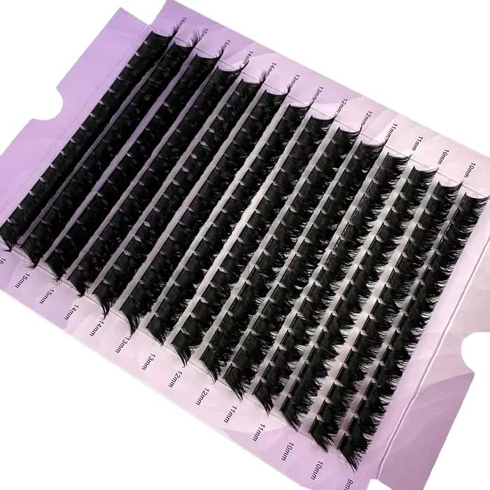 Extension de cils en grappe 224 pièces 160D Style naturel cils individuels paquets de cils segmentés