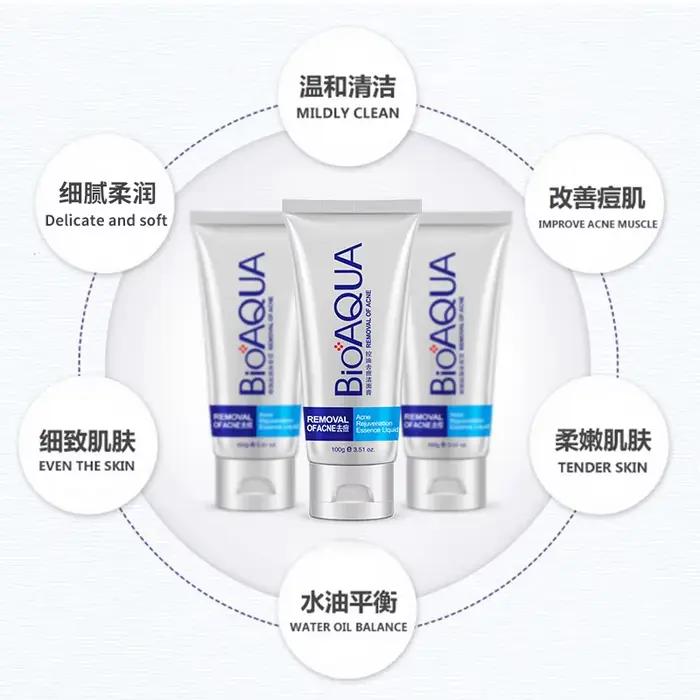 BIOAQUA nettoyant pour le visage Anti-rides mousse de lavage du visage soin nettoyant pour le visage Anti acné points noirs dissolvant hydratant soins de la peau