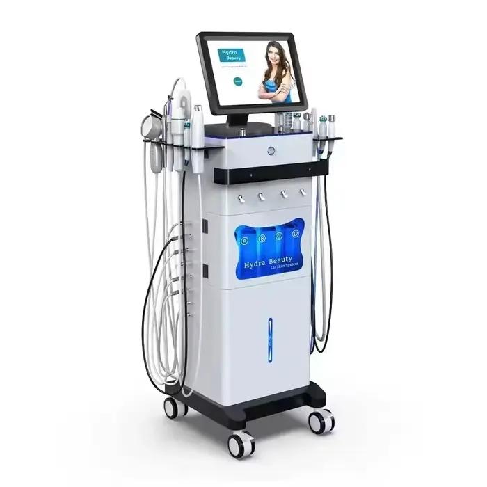 Machine de nettoyage hydra-profonde 15 en 1 avec analyseur d'eau pour soins du visage occasionnelle utilisation cadeau pour femmes