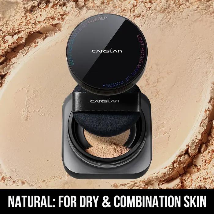 Poudre magnétique noire pour le visage