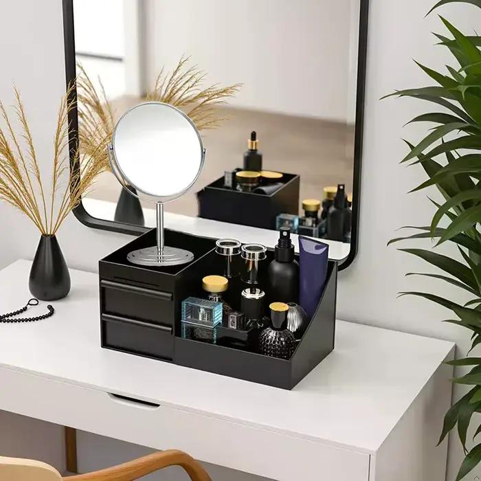 Organisateur de Cologne pour hommes, support de Cologne pour commode, support de parfum, organisateur de comptoir de salle de bain avec tiroirs