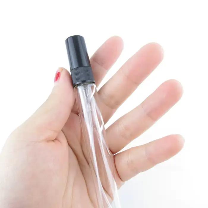 50/100 pièces 2ML 3ML 5ML 10ML noir Portable bouteille de parfum en verre vide