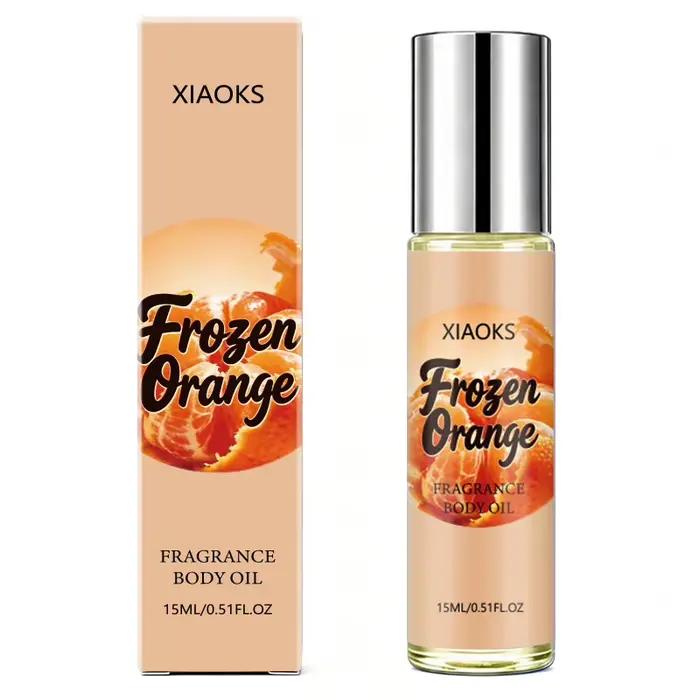 Parfum roll-on pour femme à l'odeur d'orange, parfum élégant aux notes d'agrumes, léger et naturel,