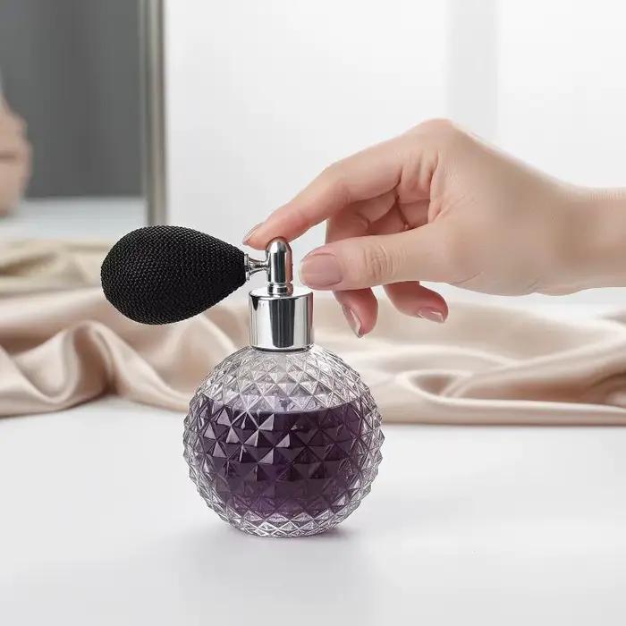 Flacon de parfum vintage rechargeable en verre