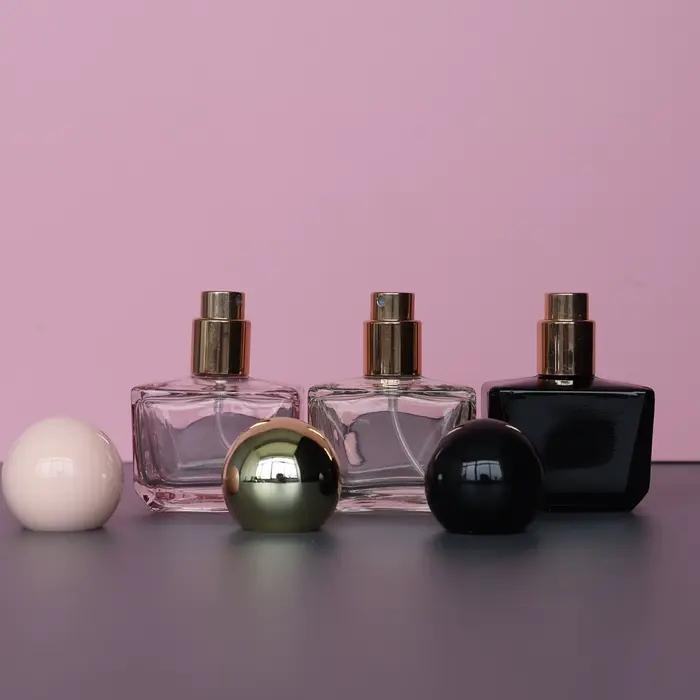 Bouteille de pulvérisation cosmétique exquise, bouteille de couleur en verre, corps, bouteilles de parfum portables pour la Collection de parfums en voyage