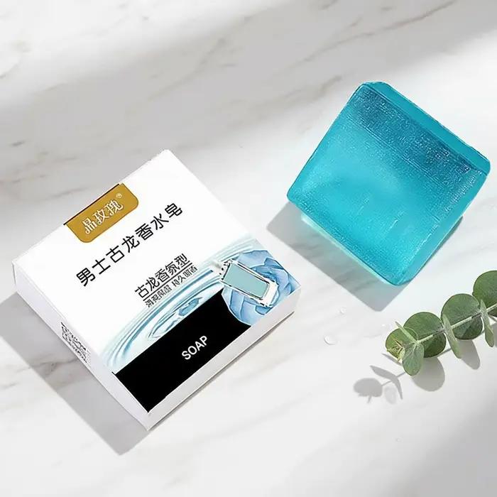 Savon Parfumé Cologne pour le Visage et le Corps, Savon Artisanal aux Huiles Essentielles, Contrôle Longue Durée du Sébum, Savons Parfumés pour Hommes
