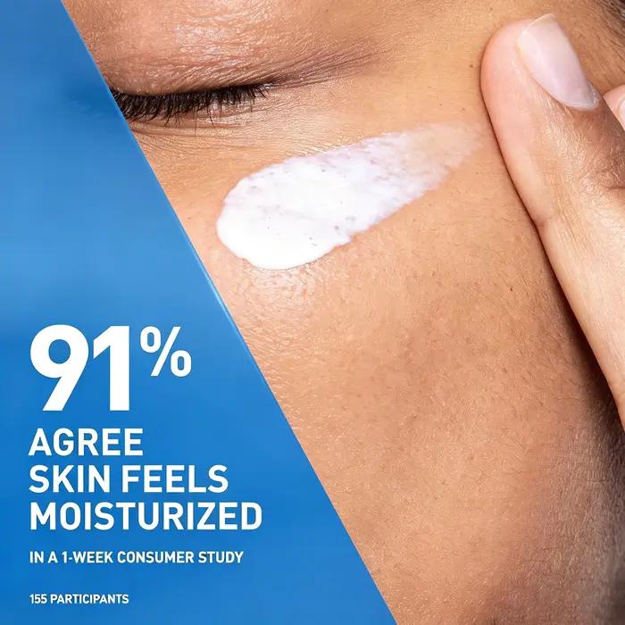 Lotion hydratante visage matinale cerauve spf 30 protection solaire large spectre hydratation peau douce lumineuse