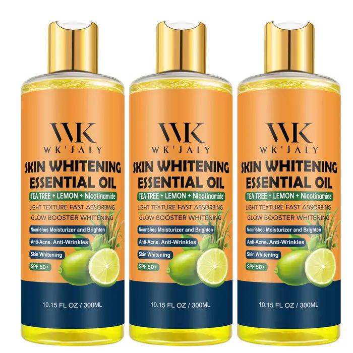 Huile pour le corps éclaircissante à la niacinamide WK JALY pour tous les types de peau, avec arbre