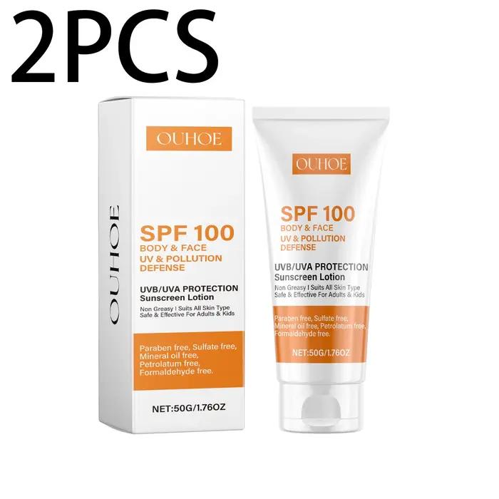 Crème solaire visage et corps non grasse SPF 100+