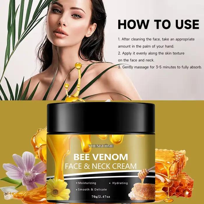 Crème hydratante pour le visage et le cou au venin d'abeille