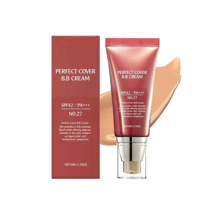 BB crème SPF 42 PA +++, hydratant teinté pour le visage, correcteur à couverture complète, fond de t