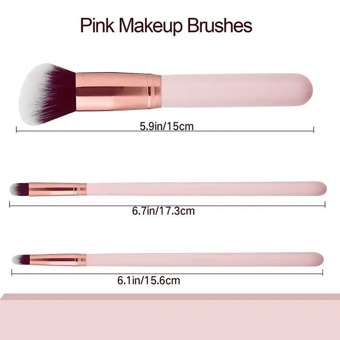 Ensemble de 19 pinceaux de maquillage, comprenant une éponge de maquillage, des pinceaux synthétiques de qualité supérieure pour le fond de teint, la poudre, les anticernes, les fards à paupières et l