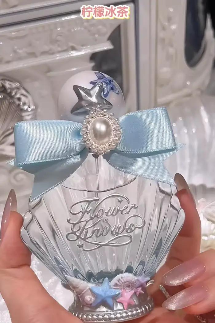 La fleur connaît la Collection de perles de coquille parfum maquillage fruits pamplemousse