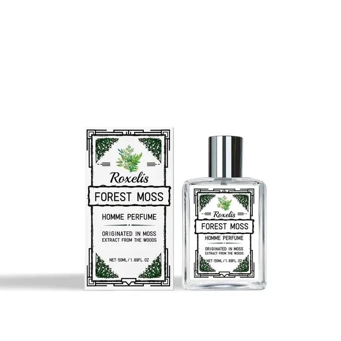 Roxelis 50ml Parfum pour homme, senteur boisée fraîche de forêt, élégant, doux, longue tenue, parfum