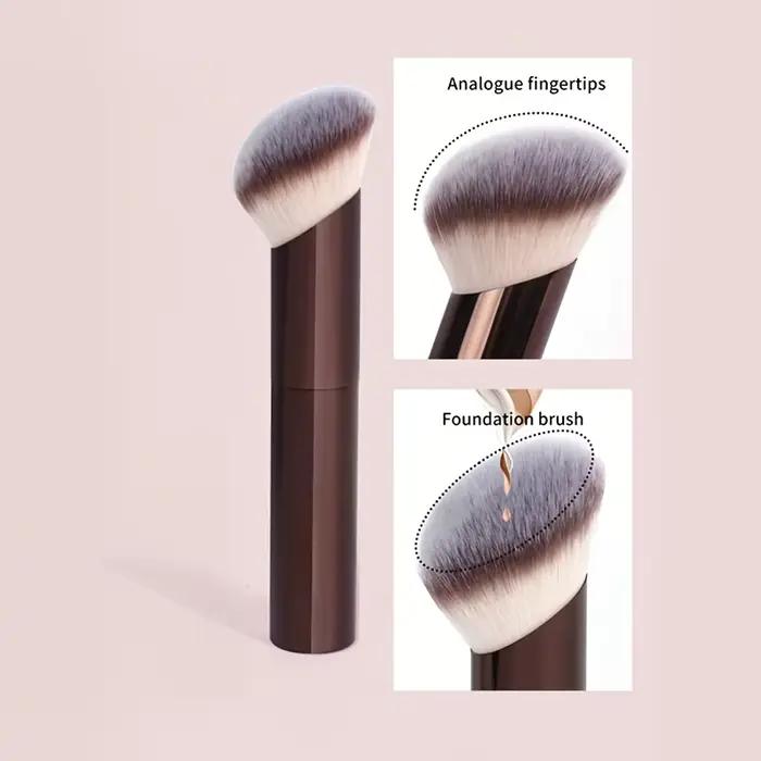 1 pinceau de maquillage professionnel en poils synthétiques doux de haute qualité