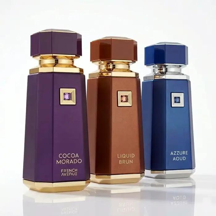 Parfum Arabe Oriental Longue Durée French Avenue Liquid Brun Azzure Aoud Cacao Morado Boisé Épicé Vanille Unisexe Cadeau