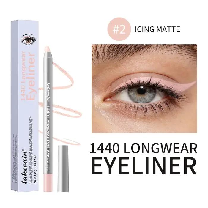 Crayon Eyeliner Imperméable Lakerain, Séchage Rapide, Longue Durée, Anti-Transpiration, Anti-Bavures