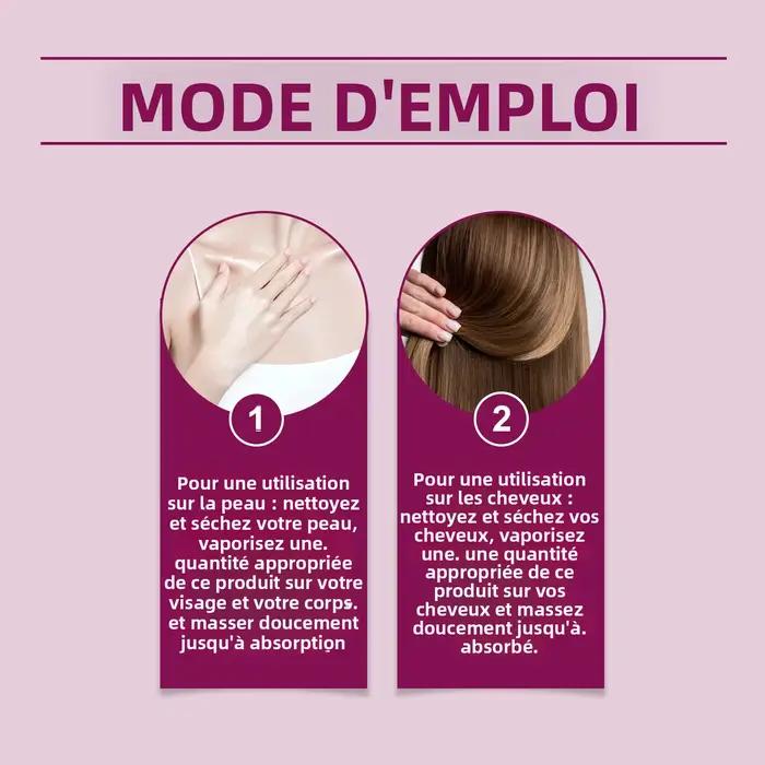 Brume pour le corps parfumée à la fraise hydratante et rafraîchissante pour le corps et les cheveux idéal pour la fête des mères et cadeau d'anniversaire pour femme