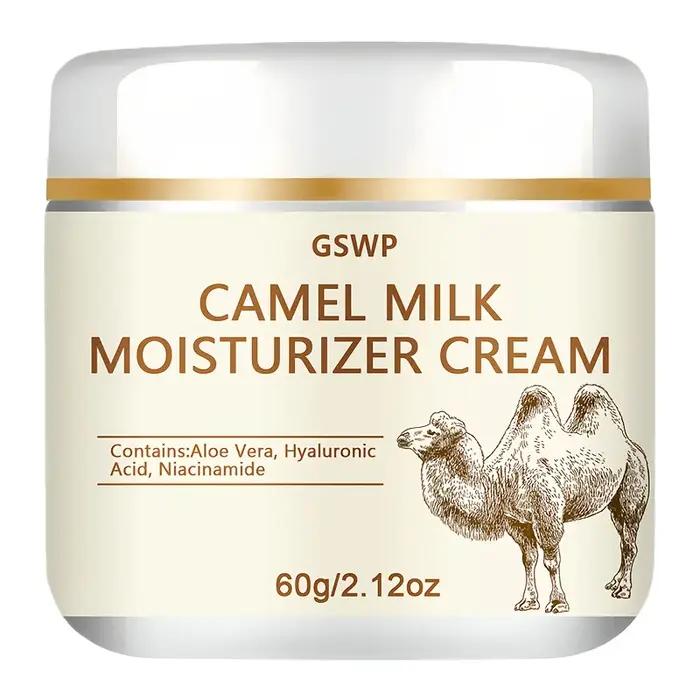 Crème hydratante au lait de chameau GSWP, hydrate en profondeur le visage, le cou et le corps. Sans alcool. 60g/120g