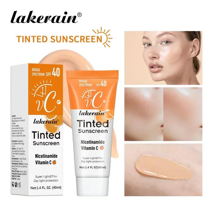 SPF40 teinté hydratant VC crème solaire Protection de la peau maquillage rafraîchissant crème solair