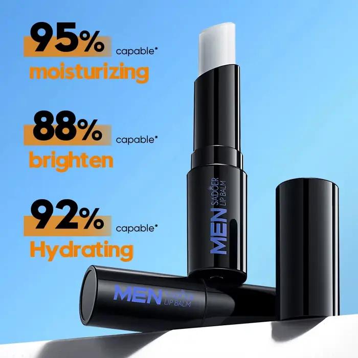 Baume à lèvres hydratant anti-sécheresse anti-fissuration éliminant la peau morte atténuant les lignes fines pour hommes soins de la peau