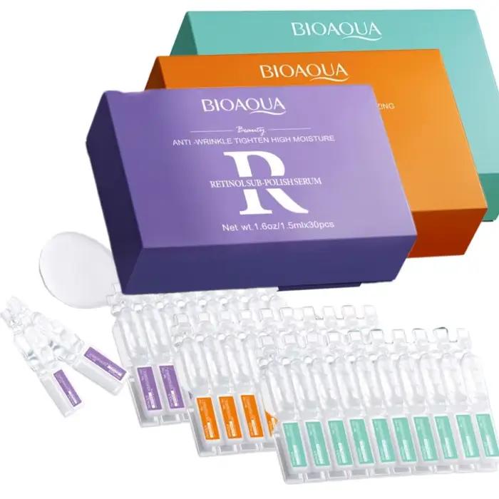 Essence de rétinol de vitamine C, liquide, acide hyaluronique, sous-polissage, hydratant, Anti-rides, raffermissant, estompe les ridules, soins de la peau
