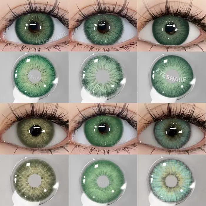 EYESHARE 1 paire de lentilles de Contact de couleur série verte pour les yeux